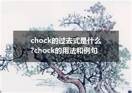 chock的过去式是什么?chock的用法和例句