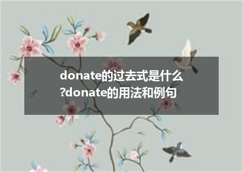 donate的过去式是什么?donate的用法和例句