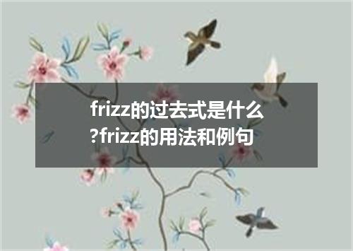 frizz的过去式是什么?frizz的用法和例句