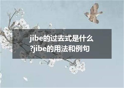 jibe的过去式是什么?jibe的用法和例句