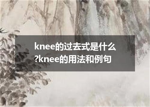knee的过去式是什么?knee的用法和例句