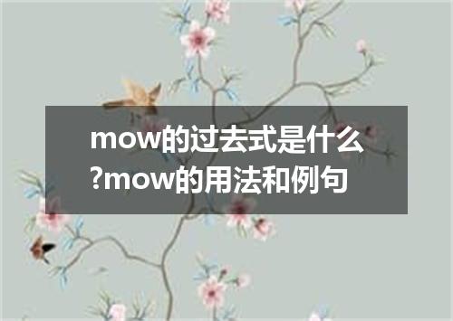 mow的过去式是什么?mow的用法和例句