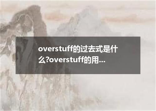 overstuff的过去式是什么?overstuff的用法和例句