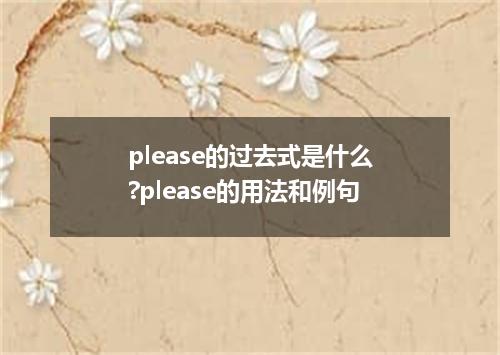 please的过去式是什么?please的用法和例句