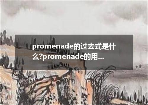 promenade的过去式是什么?promenade的用法和例句