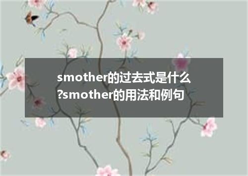 smother的过去式是什么?smother的用法和例句