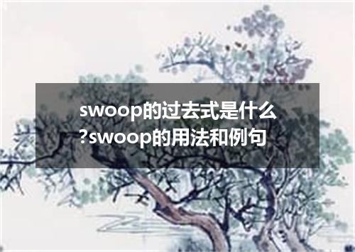 swoop的过去式是什么?swoop的用法和例句