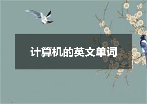 计算机的英文单词