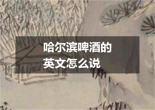 哈尔滨啤酒的英文怎么说