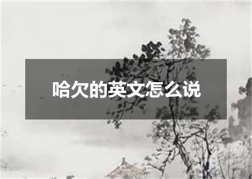 哈欠的英文怎么说