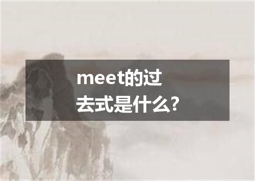 meet的过去式是什么?