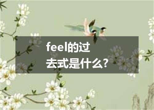feel的过去式是什么?