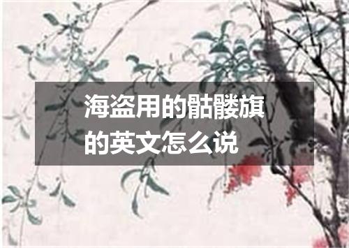 海盗用的骷髅旗的英文怎么说