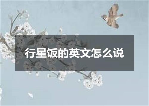行星饭的英文怎么说