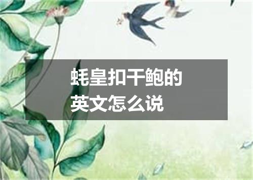蚝皇扣干鲍的英文怎么说
