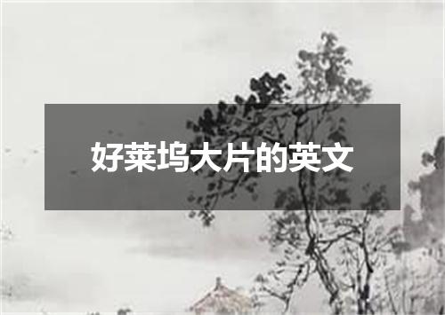 好莱坞大片的英文