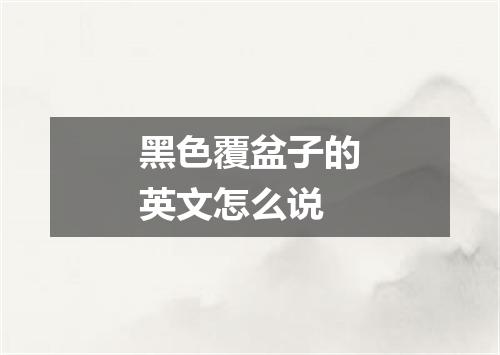黑色覆盆子的英文怎么说