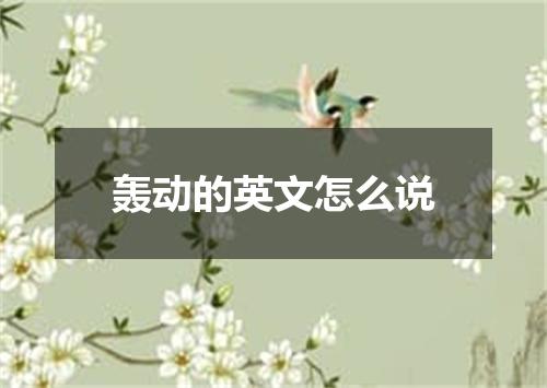 轰动的英文怎么说