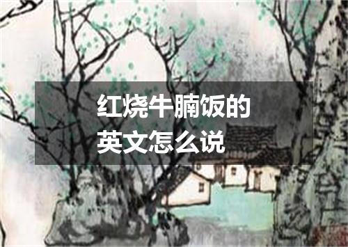 红烧牛腩饭的英文怎么说