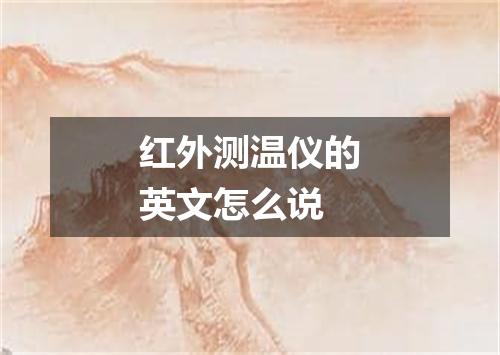 红外测温仪的英文怎么说