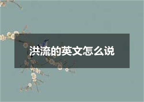 洪流的英文怎么说