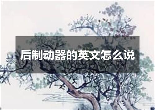 后制动器的英文怎么说