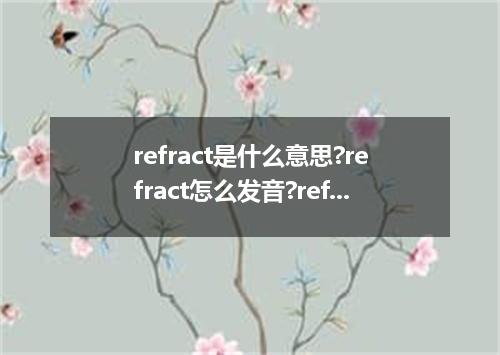 refract是什么意思?refract怎么发音?refract的解释和用法