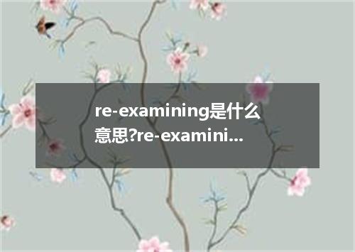 re-examining是什么意思?re-examining怎么发音?re-examining的解释和用法