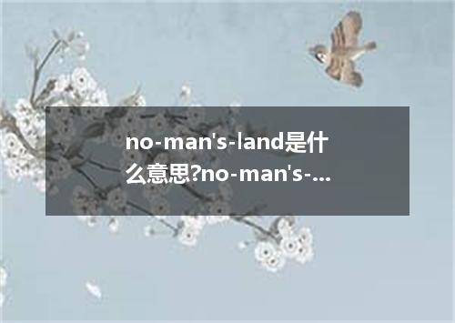 no-man's-land是什么意思?no-man's-land怎么发音?no-man's-land的解释和用法