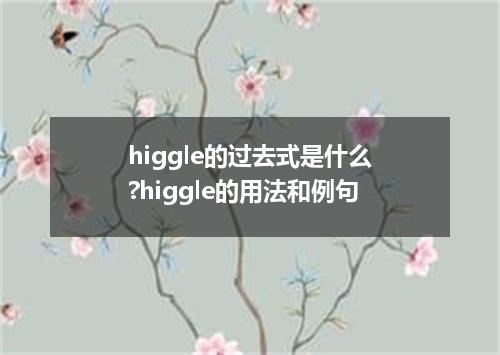 higgle的过去式是什么?higgle的用法和例句