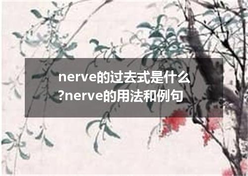 nerve的过去式是什么?nerve的用法和例句
