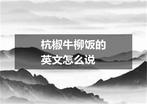 杭椒牛柳饭的英文怎么说