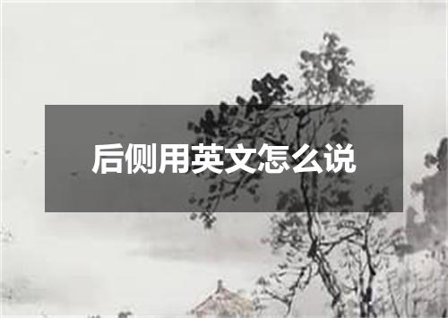 后侧用英文怎么说