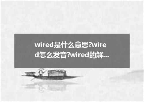 wired是什么意思?wired怎么发音?wired的解释和用法
