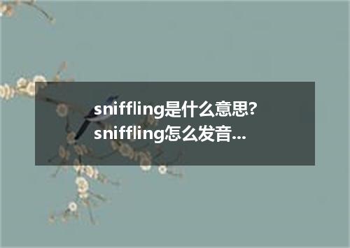 sniffling是什么意思?sniffling怎么发音?sniffling的解释和用法