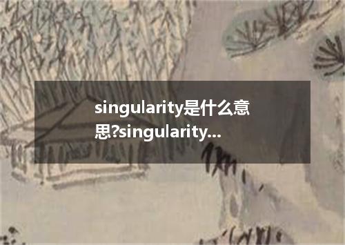 singularity是什么意思?singularity怎么发音?singularity的解释和用法