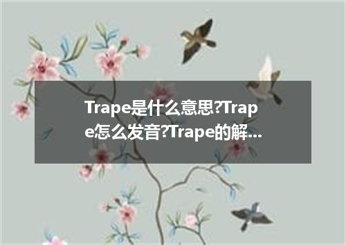 Trape是什么意思?Trape怎么发音?Trape的解释和用法