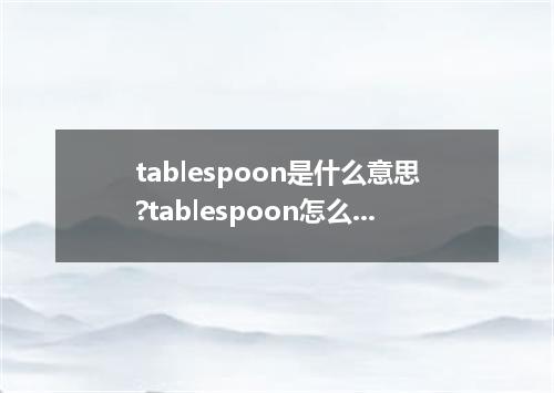 tablespoon是什么意思?tablespoon怎么发音?tablespoon的解释和用法