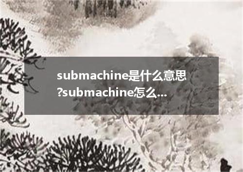 submachine是什么意思?submachine怎么发音?submachine的解释和用法