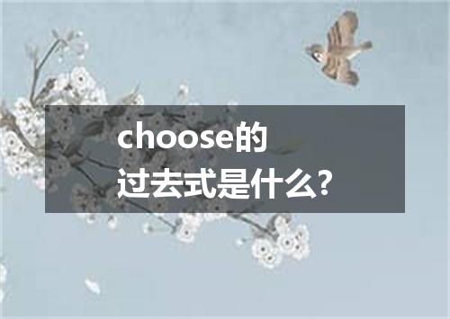 choose的过去式是什么?