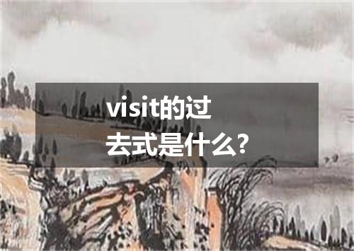visit的过去式是什么?