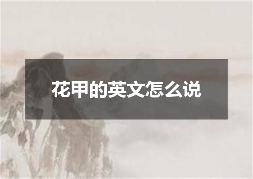 花甲的英文怎么说