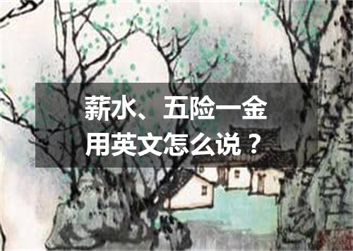 薪水、五险一金用英文怎么说?