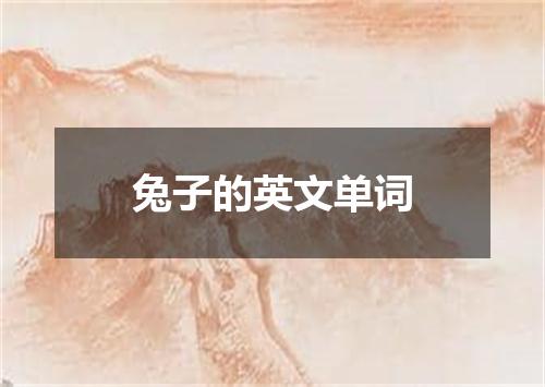 兔子的英文单词