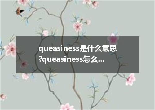 queasiness是什么意思?queasiness怎么发音?queasiness的解释和用法