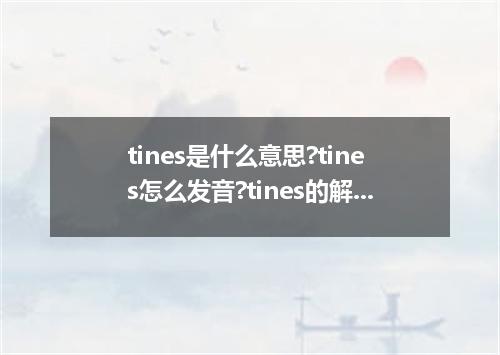 tines是什么意思?tines怎么发音?tines的解释和用法