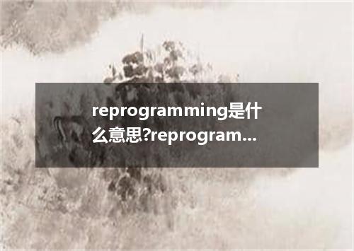 reprogramming是什么意思?reprogramming怎么发音?reprogramming的解释和用法
