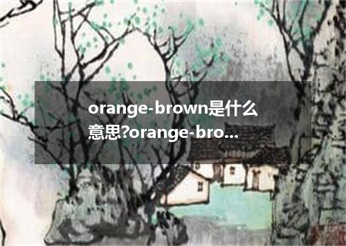 orange-brown是什么意思?orange-brown怎么发音?orange-brown的解释和用法