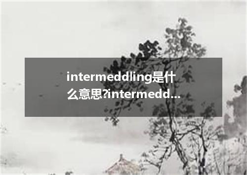 intermeddling是什么意思?intermeddling怎么发音?intermeddling的解释和用法
