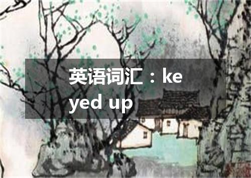英语词汇:keyed up